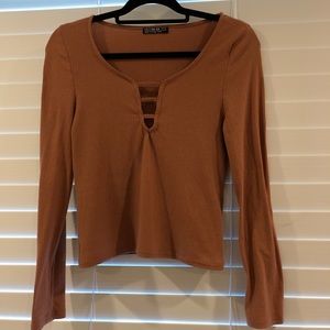 Long sleeve crop top from cotton on.